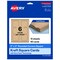 Avery Kraft Brown Square Cards, 3" x 3" Square Rounded Corners